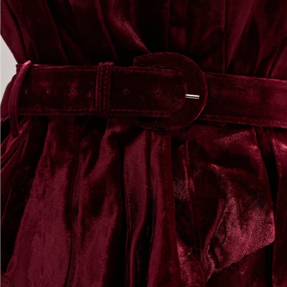 DRAMA Velvet Blouse - Burgundy - Picture 6 of 6